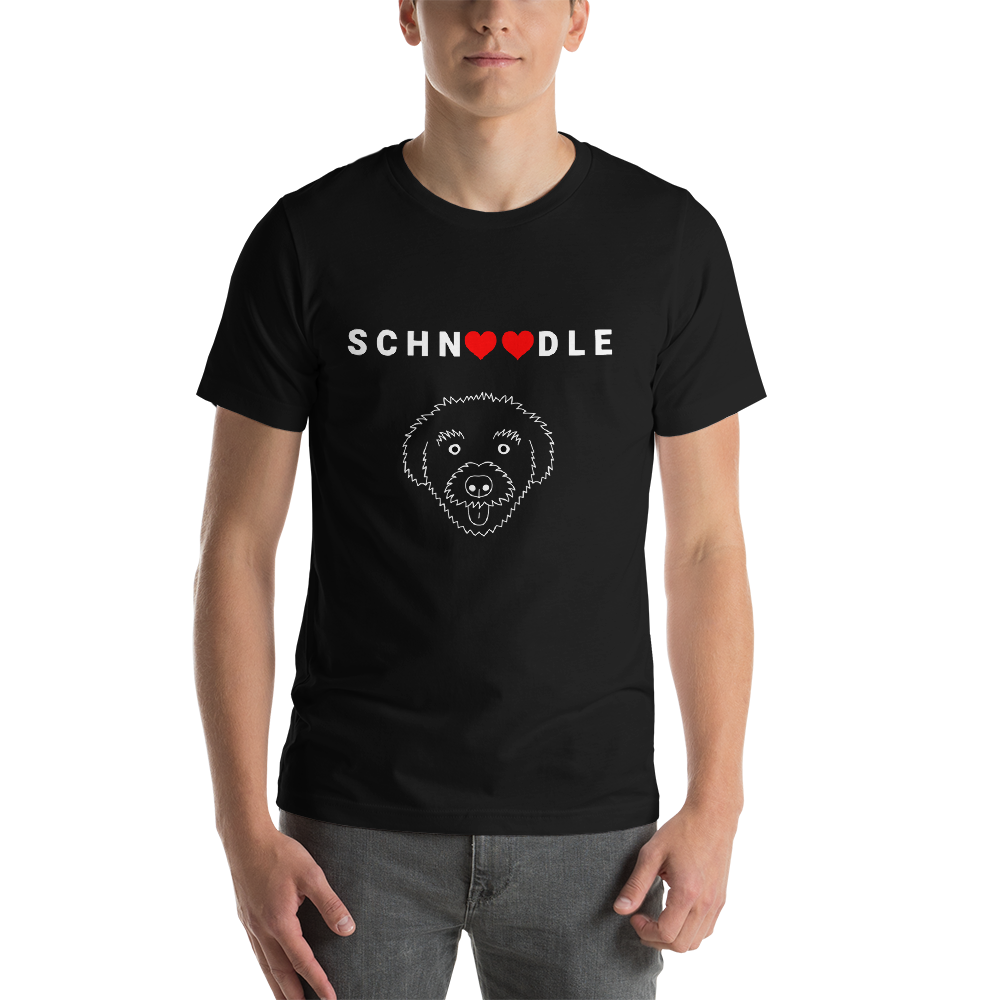 "Schn(Heart)(Heart)dle" Men's Black T-Shirt