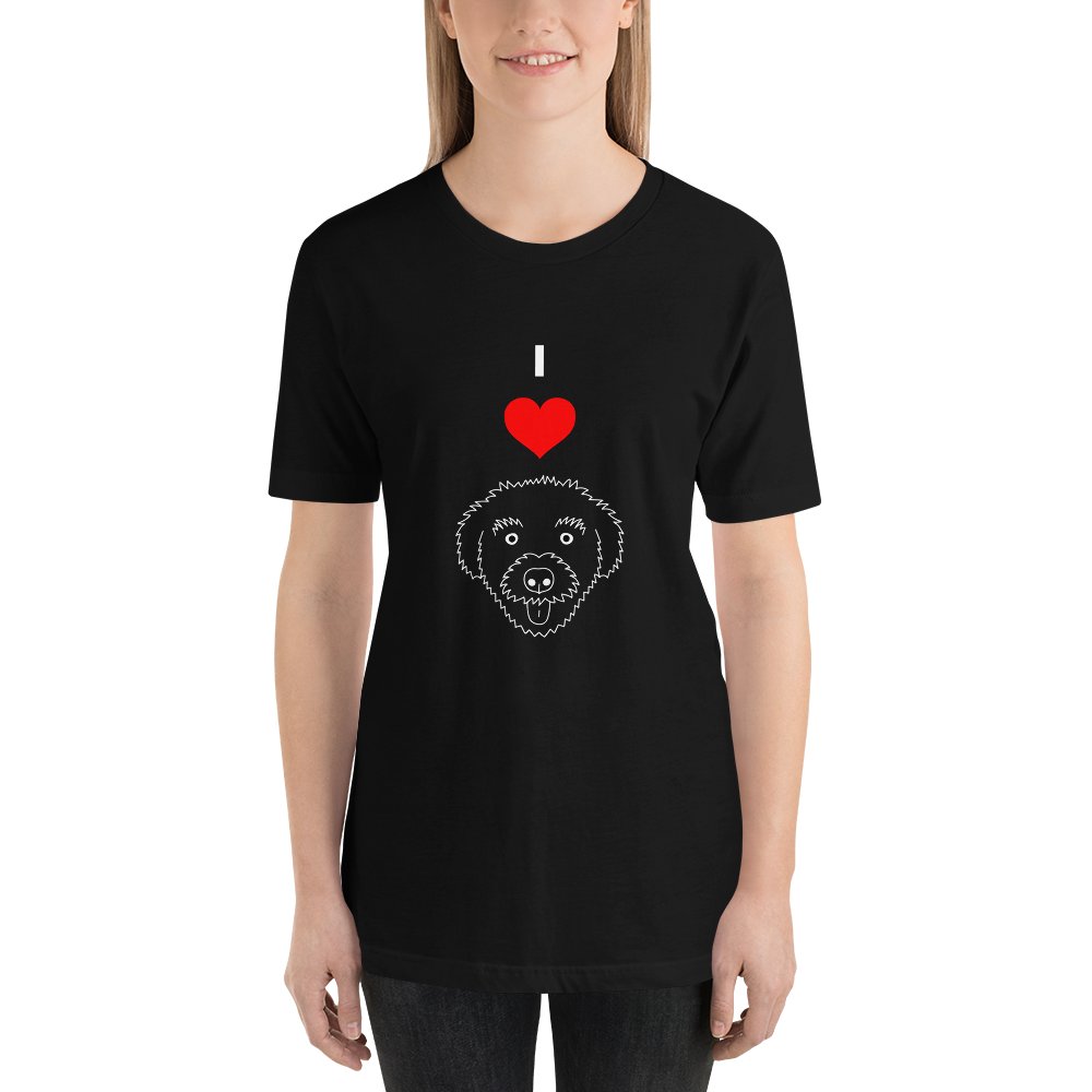 "I Heart (Schnoodle)" Women's Black T-Shirt