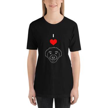 "I Heart (Schnoodle)" Women's Black T-Shirt