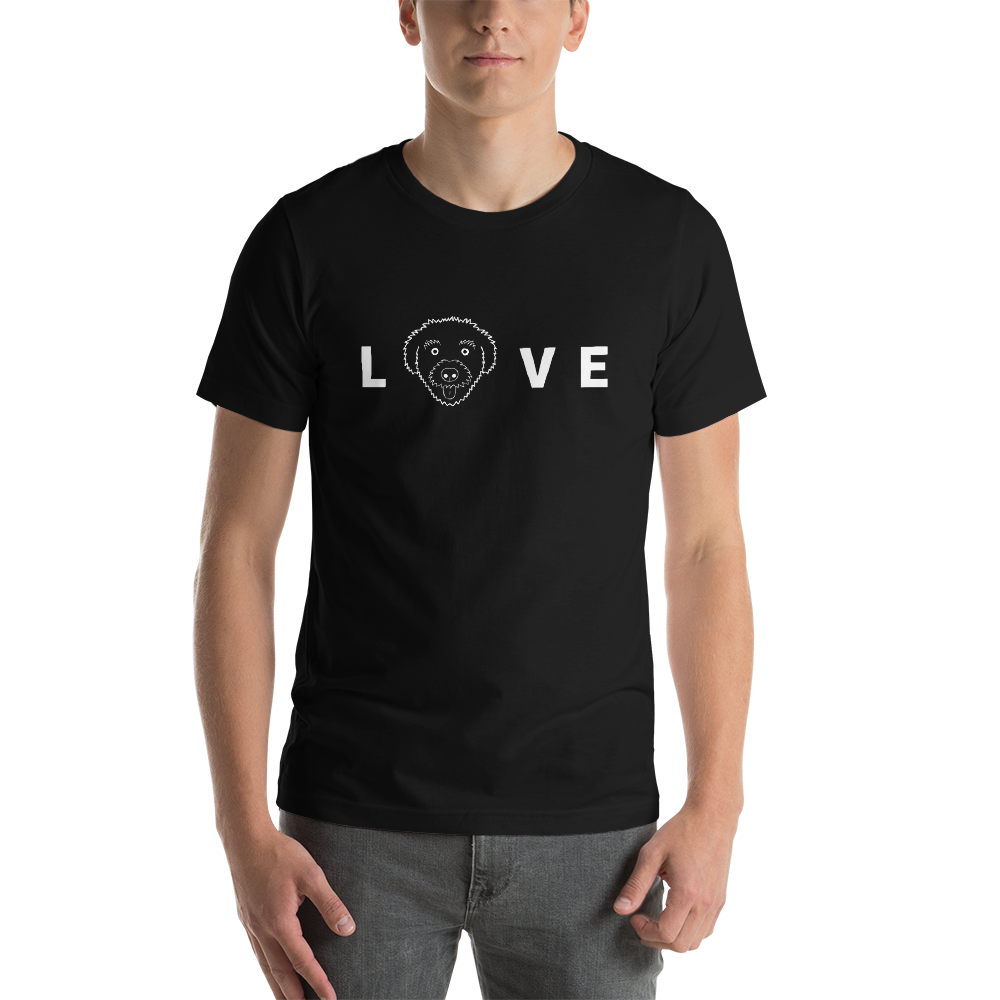 "L(schnoodle)VE" Men's Black T-Shirt