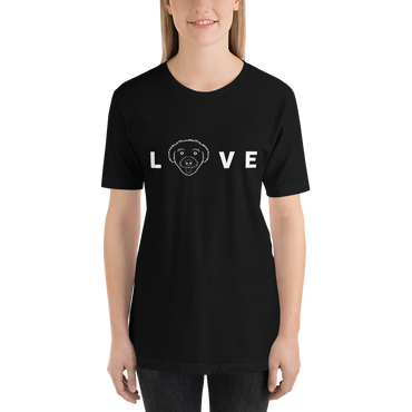 "L(Schnoodle)VE" Women's Black T-Shirt