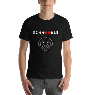"Schn(Heart)(Heart)dle" Men's Black T-Shirt