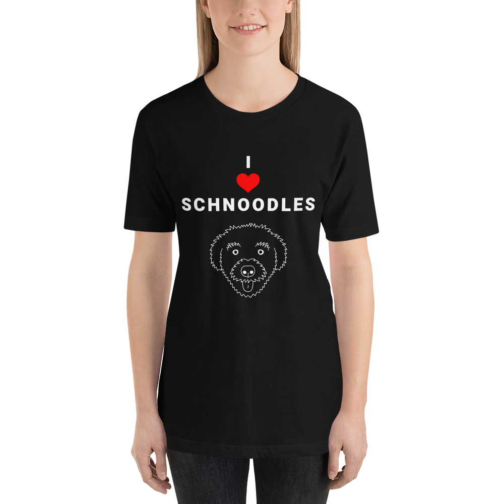 "I Heart Schnoodles" Women's Black T-Shirt