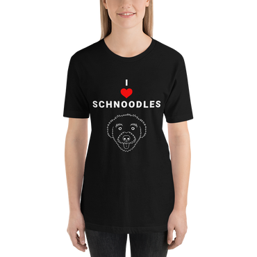 "I Heart Schnoodles" Women's Black T-Shirt