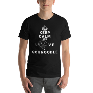 "Keep calm and L(schnoodle)VE a Schnoodle" Men's Black T-Shirt