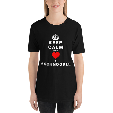 "Keep calm and Heart a #Schnoodle" Women's Black T-Shirt