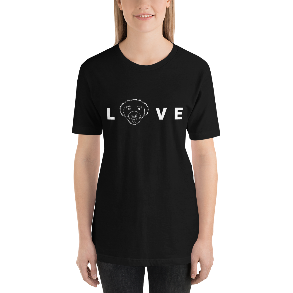 "L(Schnoodle)VE" Women's Black T-Shirt