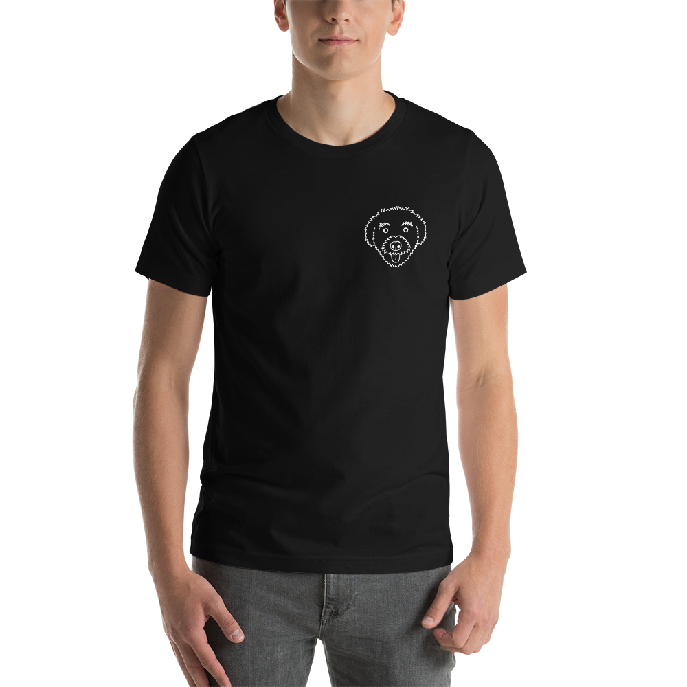 "Signature Schnoodle" (Pocket Size) Men's Black T-Shirt